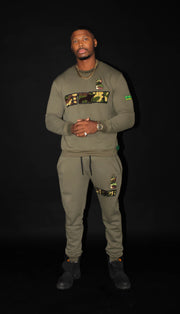 'GET MONEY' Tracksuit Green